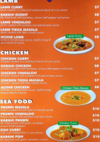 Naan N' Curry menu