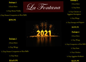 La Fontana menu