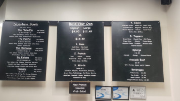 Nakedfin Poke Bowl menu