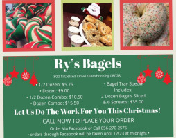 Ry's Bagels menu