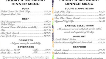 The Gray House menu