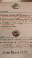 Shushi menu