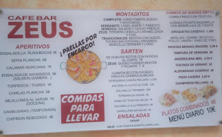 Zeus menu