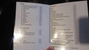 Bugus menu