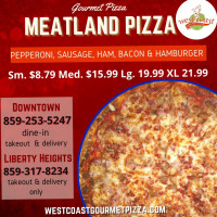 West Coast Gourmet Pizza food