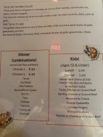 Grandmas Mexican Resturant menu