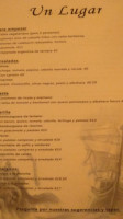 Un Lugar menu