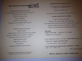 Masia Gallart menu