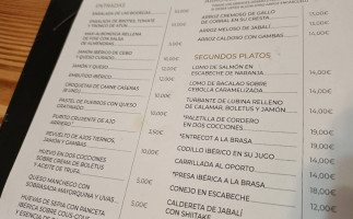 Las Bodegas menu