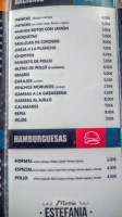 Mesón Estefanía menu