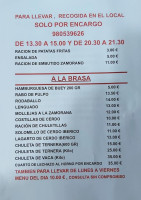 Casa Aurelia En Zamora menu