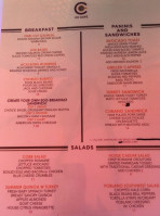 Cc's Cafe menu