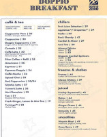 Doppio Zero Blue Hills menu