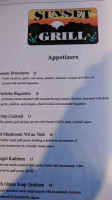 Sunset Grill menu