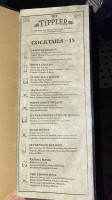 The Tippler menu