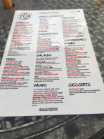 National Park Pub menu