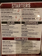 The Tin Pan menu