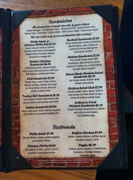 Burning Brick Tavern menu