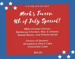 Merk's Tavern Kitchen menu