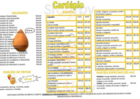 Cantinho Do Pastel menu