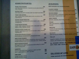 Siam Deli menu