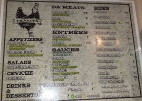 Papaito Rotisserie menu