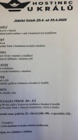 Hostinec U Králů menu