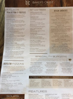 Baker's Crust Artisan Kitchen menu