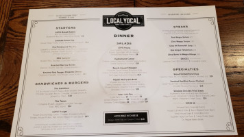 Local Yocal Bbq Grill menu