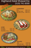 Highland Halal Shawarma food