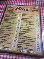 Crazy Burger menu