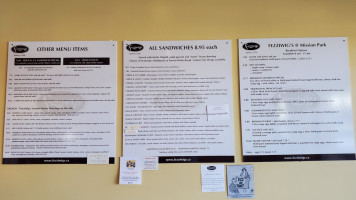 Fezziwig's Bakery-cafe menu