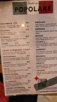 Popolare Trattoria menu