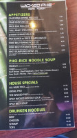 Wicked Pho menu