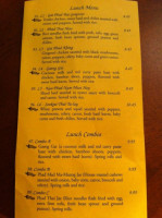 Sookjai Thai Restaurant menu