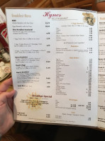 Hynes Restaurant menu