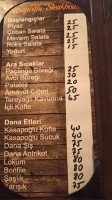 Ağva Kasapoğlu Steakhouse menu