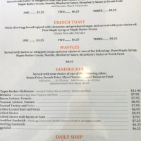 Fruitland Breakfast menu