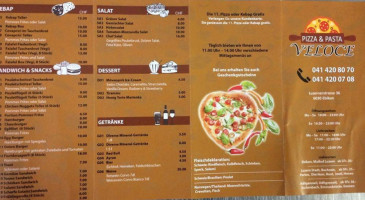 Veloce Pizza Pasta Kebap menu