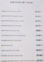 Poyraz Balik menu