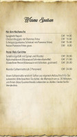 Restaurant Birgisch menu