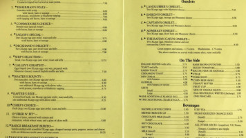 Cove Inn Coffee Shoppe menu