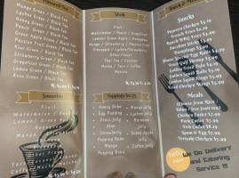 Tea Party Boba Snacks menu