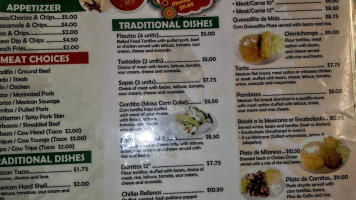 Taqueria Juanita menu