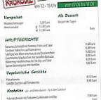 Krokodil menu