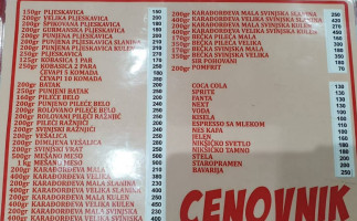 Kloperaj RadiĆ Roštilj Na ćumuru menu