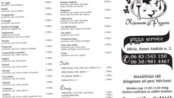 La Montanara Pizzeria menu