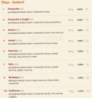 Pizzeria Fantasia Žilina menu