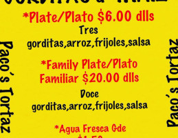 Paco’s Tortaz food