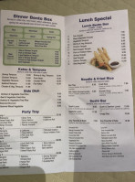 Sushi Palace menu